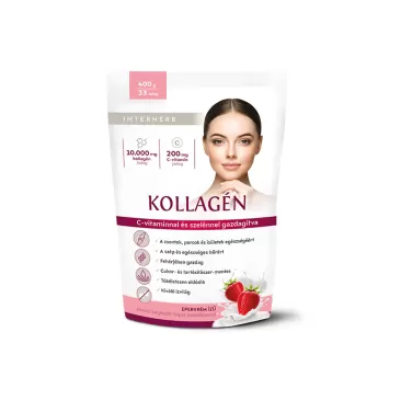 Interherb kollagén italpor eperkrém ízű 400g