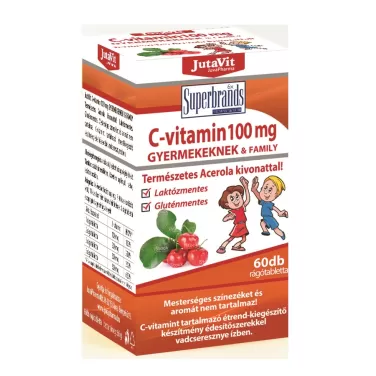 C-vitamin 100mg gyerek és family acerola kivonattal 60 db