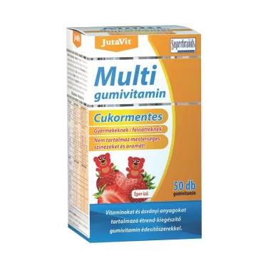 multivitamin gumivitamin cukormentes eper ízű 50 db