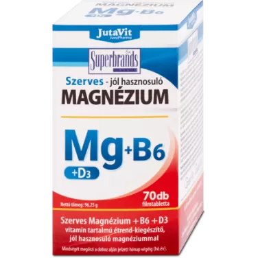 Szerves magnézium b6+d3 vitamin kapszula 70 db