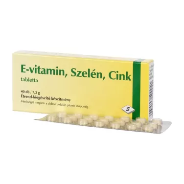 E-vitamin szelén cink tabletta 40 db